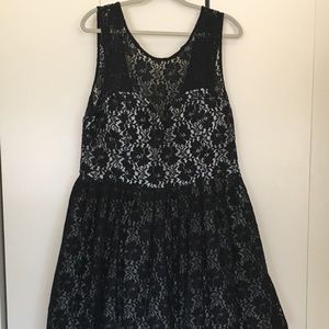 Black lace cocktail dress